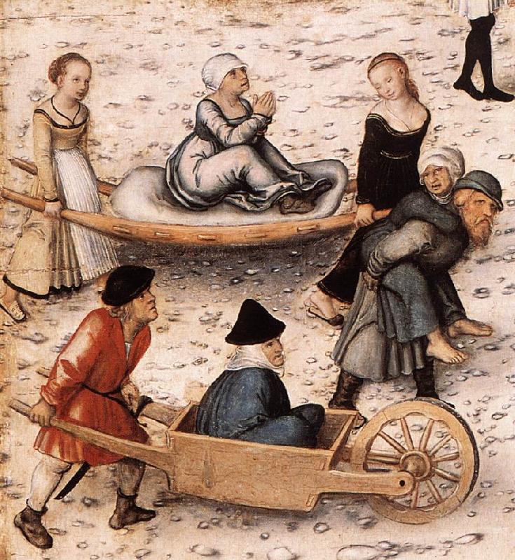 CRANACH, Lucas the Elder The Fountain of Youth (detail) sd Sweden oil painting art
